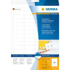 Etiketter Herma uigennemsigtig 48,3x16,9 (1600)
