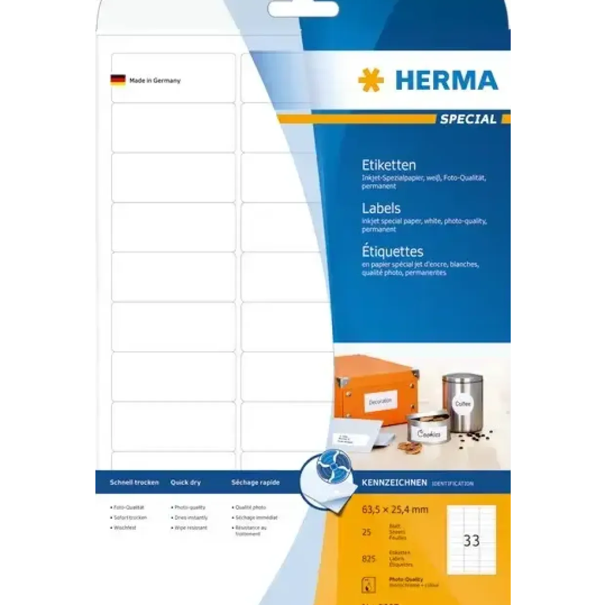 Etiketter print selv Herma Inkjet 63,5x25,4 (25)