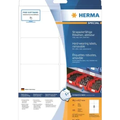 Etiketter print selv HERMA Labels weather-resistant removable A4 white 99,1x67,7