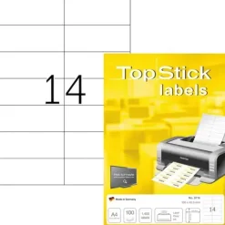 Etiketter print selv TopStick 105x42,3mm (100)
