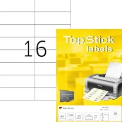 Etiketter – TopStick – print selv – 105×37 mm – 1600 etiketter