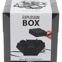 Explosion box str. 7x7x7,5+12x12x12 cm, sort, 1stk.