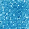 Facetperler, diam. 4 mm, hulstr. 1 mm, turkis, 45stk.