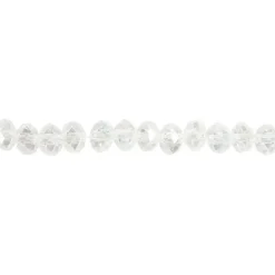 Facetperler, str. 5x6 mm, hulstr. 1 mm, krystal, 100stk.