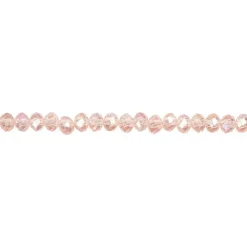 Facetperler, str. 3x4 mm, hulstr. 0,8 mm, rosa, 100stk.