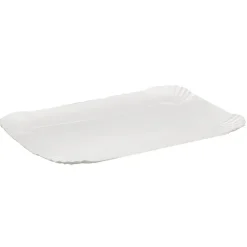 Fad 43x30x2cm hvid pap - 100 stk