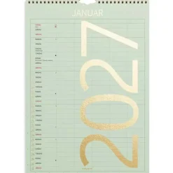 Familiekalender væg - Color lille - A4 - 5 kol. - Flerfarvet - 2027 - Mayland - 27066120