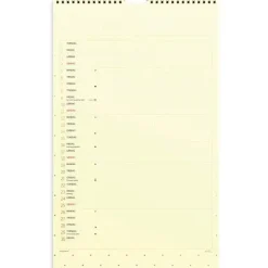 Familiekalender væg - Color stor - 220x430mm - 6 kol. - Flerfarvet - 2027 - Mayland - 27066130