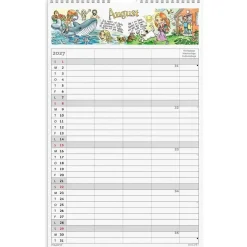 Familiekalender væg - Otto Dickmeiss & Lilja Scherfig - 240x393mm - 4 kol. - 2027 - Mayland - 27066230