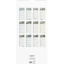 Familiekalender væg - Otto Dickmeiss & Lilja Scherfig - 229x505mm - 6 kol. - 2027 - Mayland - 27066100