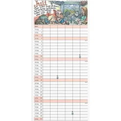 Familiekalender væg - Otto Dickmeiss & Lilja Scherfig - 229x505mm - 6 kol. - 2027 - Mayland - 27066100