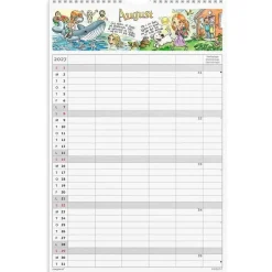 Familiekalender væg - Otto Dickmeiss & Lilja Scherfig - 270x424mm - 5 kol. - 2027 - Mayland - 27066240
