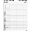 Familiekalender væg - 295x393mm - 5 kol. - Sort / Hvid - 2027 - Mayland - 27066550