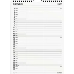 Familiekalender væg - 210x320mm - 2 kol. - Sort / Hvid - 2027 - Mayland - 27066510