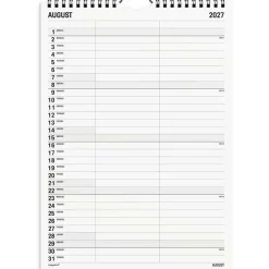Familiekalender væg - 210x320mm - 2 kol. - Sort / Hvid - 2027 - Mayland - 27066510