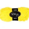 Fantasia Polyacrylgarn, L: 80 M, pind 4,5-5, gul, 50 g/ 1 ngl.
