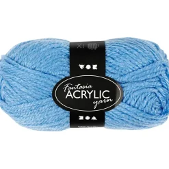Fantasia Polyacrylgarn, L: 80 M, pind 4,5-5, blå, 50 g/ 1 ngl.