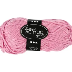 Fantasia Polyacrylgarn, L: 80 M, pind 4,5-5, rosa, 50 g/ 1 ngl.