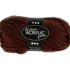 Fantasia Polyacrylgarn, L: 80 M, pind 4,5-5, brun, 50 g/ 1 ngl.