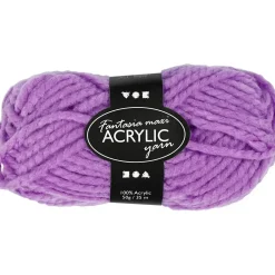 Fantasia Polyacrylgarn, L: 35 M, pind 9-10, lilla, 50 g/ 1 ngl.