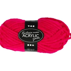 Fantasia Polyacrylgarn, L: 35 M, pind 9-10, fuchsia, 50 g/ 1 ngl.