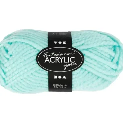 Fantasia Polyacrylgarn, L: 35 M, pind 9-10, mint grøn, 50 g/ 1 ngl.