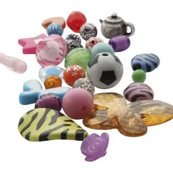 Fantasy plastperlemix, str. 5-35 mm, hulstr. 1-4 mm, 1000 g