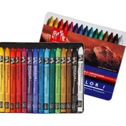 Farvekridt - Caran d'Ache Neocolor I - 8 mm - 10 cm - Assorterede farver - 15 stk