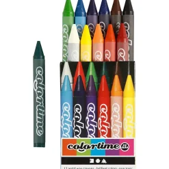 Farvekridt Colortime L: 10 cm tykkelse 11 mm ass. farver - 2x12 stk pr pakke