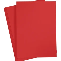 Farvet Papir, rød, A4 210x297 mm, 80 g, 20stk.