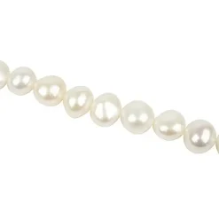 Ferskvandsperler, str. 4-6 mm, hulstr. 1 mm, perlemor, 40cm