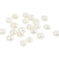 Ferskvandsperler, str. 4-6 mm, hulstr. 1 mm, perlemor, 40cm