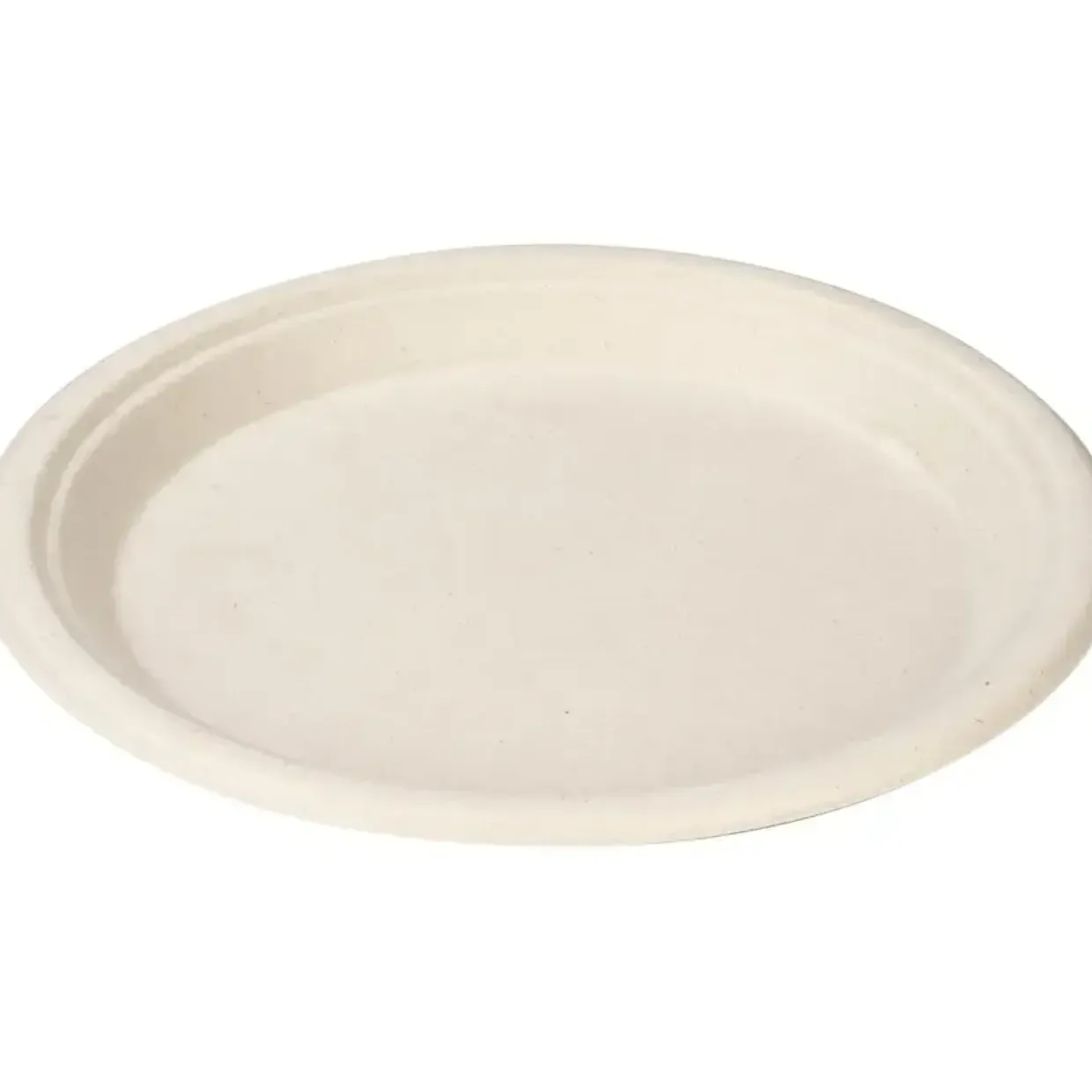 Fibertallerken, ABENA Gastro, Ø26cm, nature, sukkerrør - 500 stk