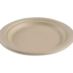 Fibertallerken, ABENA Gastro, Ø18cm, nature, sukkerrør - 1000 stk