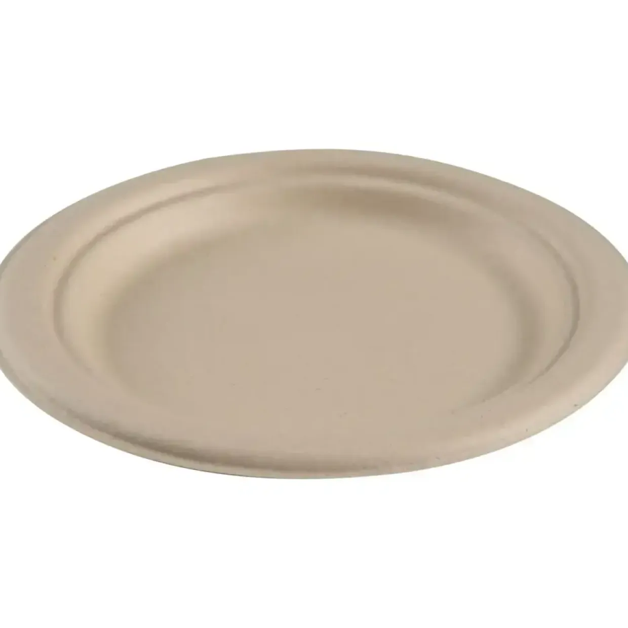 Fibertallerken, ABENA Gastro, Ø18cm, nature, sukkerrør - 1000 stk