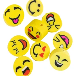 Figurperler Smiley diam. 10 mm hulstr. 1,5 mm 200 stk