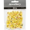 Figurperler Smiley diam. 10 mm hulstr. 1,5 mm - 60 stk