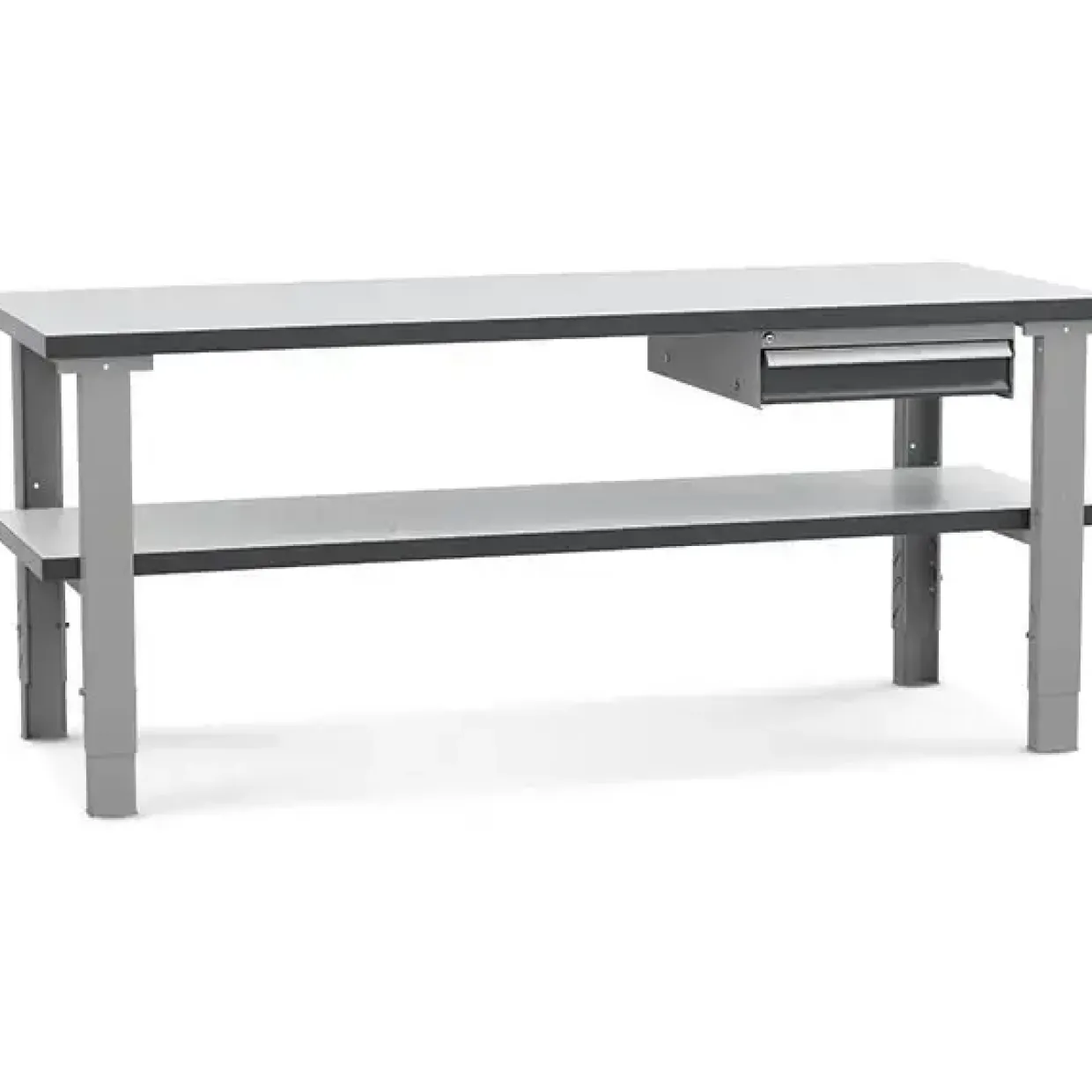 Filebænk 2000x800 mm enkeltskuffe og underhylde