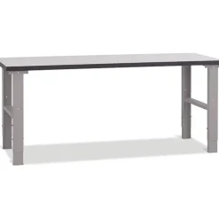 Filebænk - 2000x800 mm - HPL bordplade - Grå - Højdejusterbar