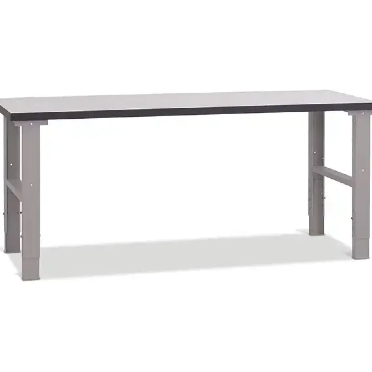 Filebænk - 2000x800 mm - HPL bordplade - Grå - Højdejusterbar