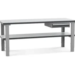 Filebænk 1500x800 mm inkl. enkeltskuffe og underhylde