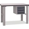 Filebænk 1200x800 mm inkl. skuffesektion (3 skuffer)