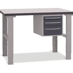 Filebænk 1200x800 mm inkl. skuffesektion (3 skuffer)