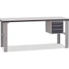 Filebænk 2000x800 mm inkl. skuffesektion (3 skuffer)