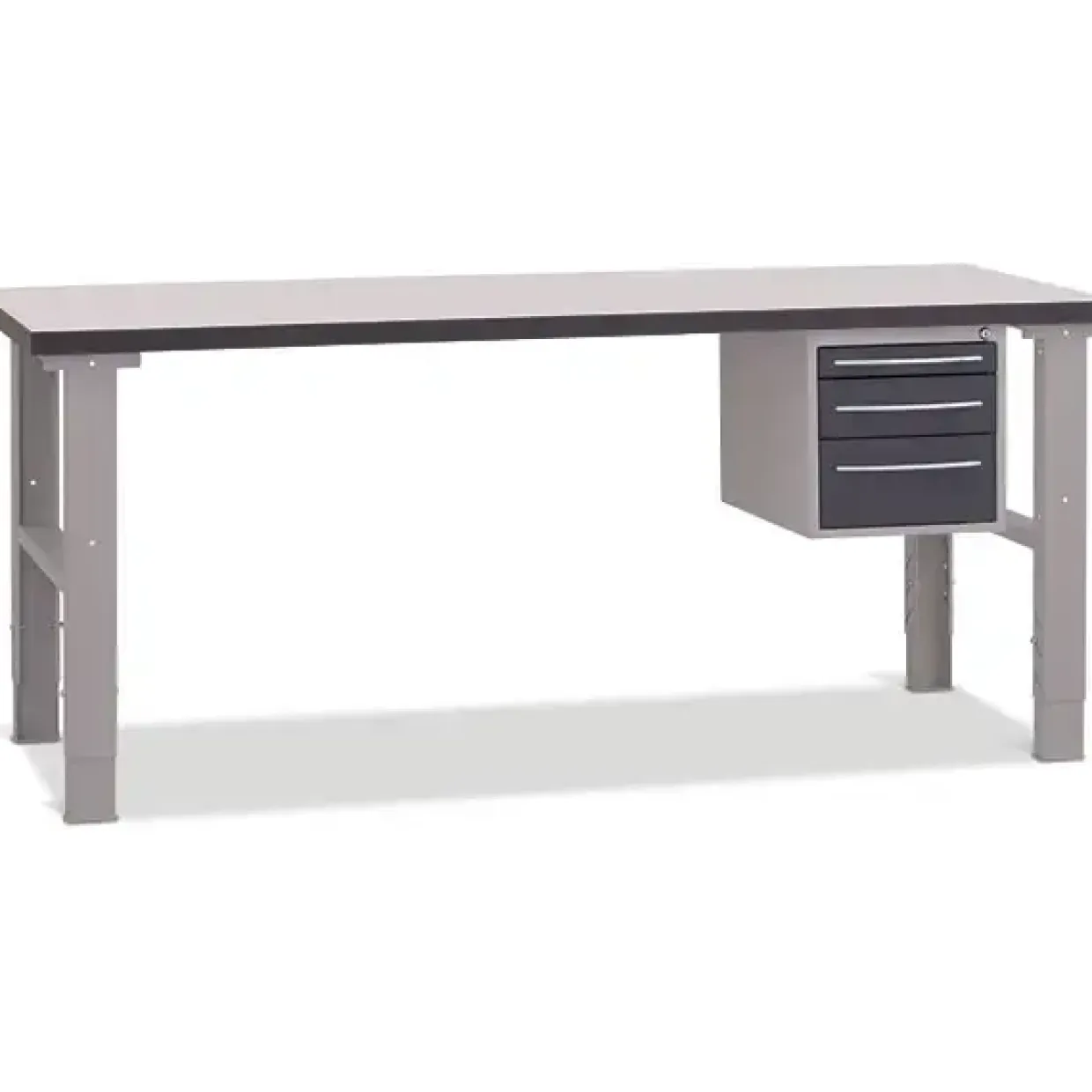 Filebænk 2000x800 mm inkl. skuffesektion (3 skuffer)