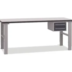Filebænk 2000x800 mm inkl. skuffesektion (2 skuffer)