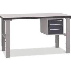 Filebænk 1500x800 mm inkl. skuffesektion (3 skuffer)