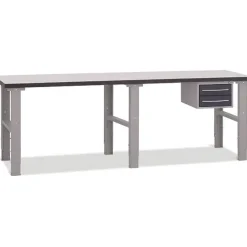 Filebænk 2500x800 mm inkl. skuffesektion (2 skuffer)