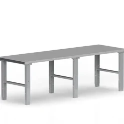 Filebænk 2500x800 mm stål bordplade