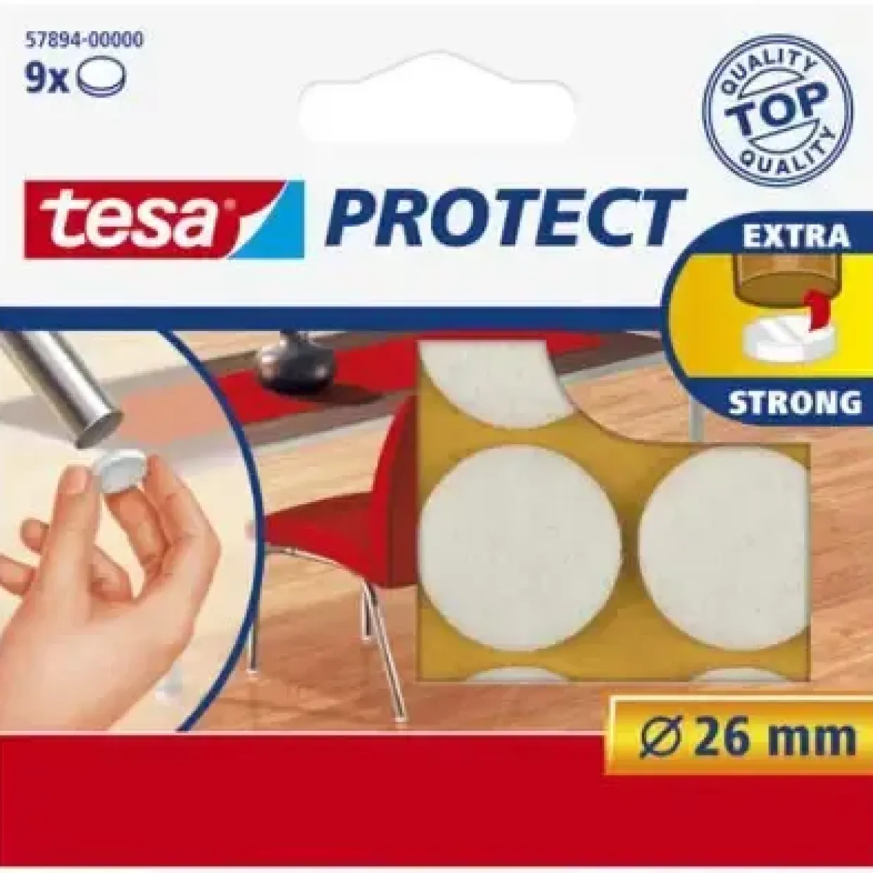 Filtpuder tesa hvide - Ø 26 mm - 9 stk. filtpuder i en pakke